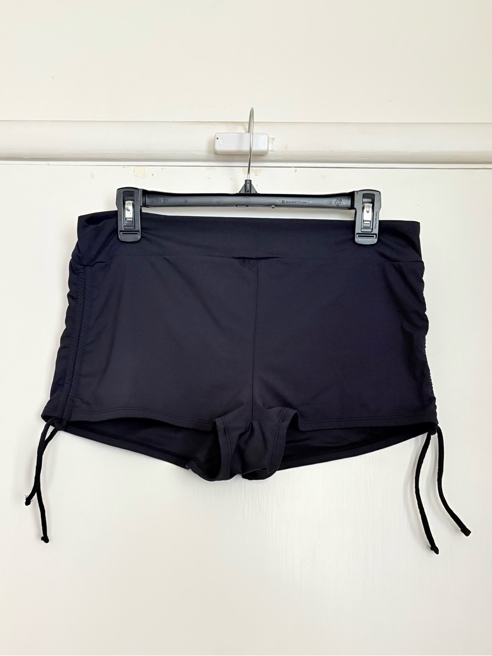 Bleu Rod Beattie Black Bike Swim Shorts with Side Ties